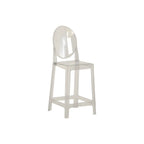 Tabouret de bar moderne en acrylique lisse et élégant avec dossier circulaire