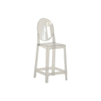 Tabouret de bar moderne en acrylique lisse et élégant avec dossier circulaire