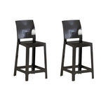 Tabouret de bar moderne en acrylique lisse et élégant avec dossier circulaire