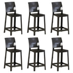 Tabouret de bar moderne en acrylique lisse et élégant avec dossier circulaire