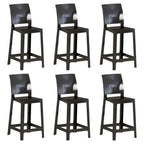 Tabouret de bar moderne en acrylique lisse et élégant avec dossier circulaire