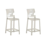 Tabouret de bar moderne en acrylique lisse et élégant avec dossier circulaire