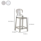 Tabouret de bar moderne en acrylique lisse et élégant avec dossier circulaire