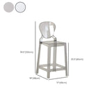 Tabouret de bar moderne en acrylique lisse et élégant avec dossier circulaire