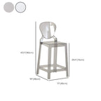 Tabouret de bar moderne en acrylique lisse et élégant avec dossier circulaire