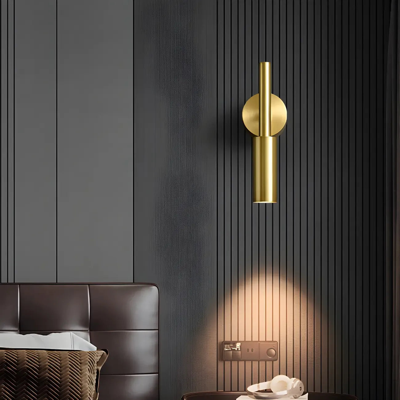 Applique murale de lecture LED moderne à 3 niveaux d'intensité pour chambre à coucher