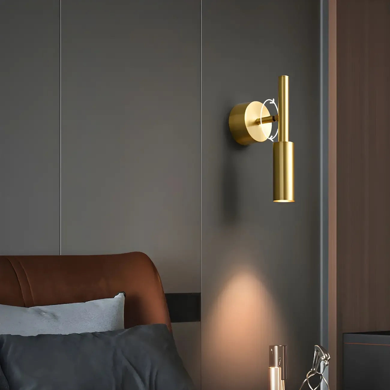 Applique murale de lecture LED moderne à 3 niveaux d'intensité pour chambre à coucher