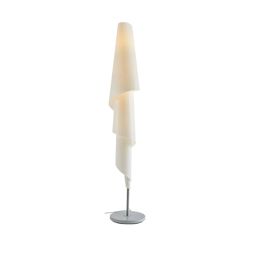 Lampadaire LED spiralé blanc unique pour la décoration du salon