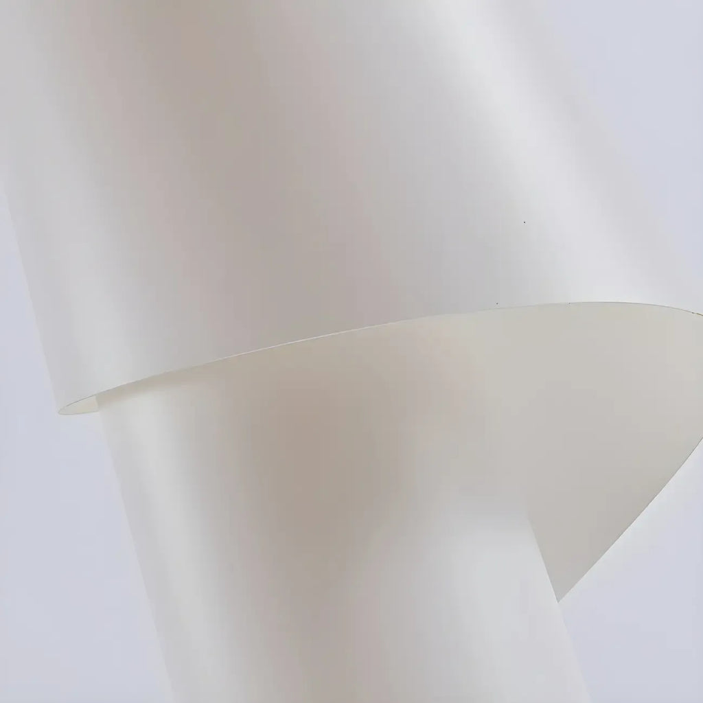 Lampadaire LED spiralé blanc unique pour la décoration du salon