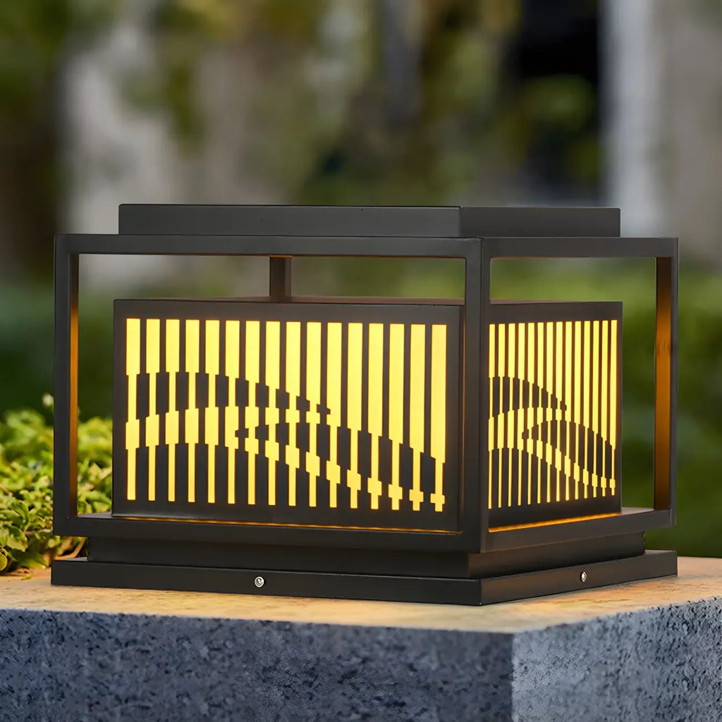 Lampe de poteau rectangulaire étanche à fil pour extérieur