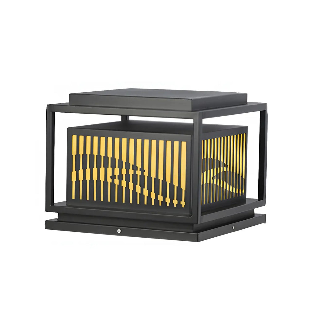 Lampe de poteau rectangulaire étanche à fil pour extérieur