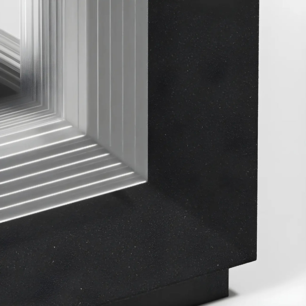 Lampe de poteau LED géométrique moderne en métal noir