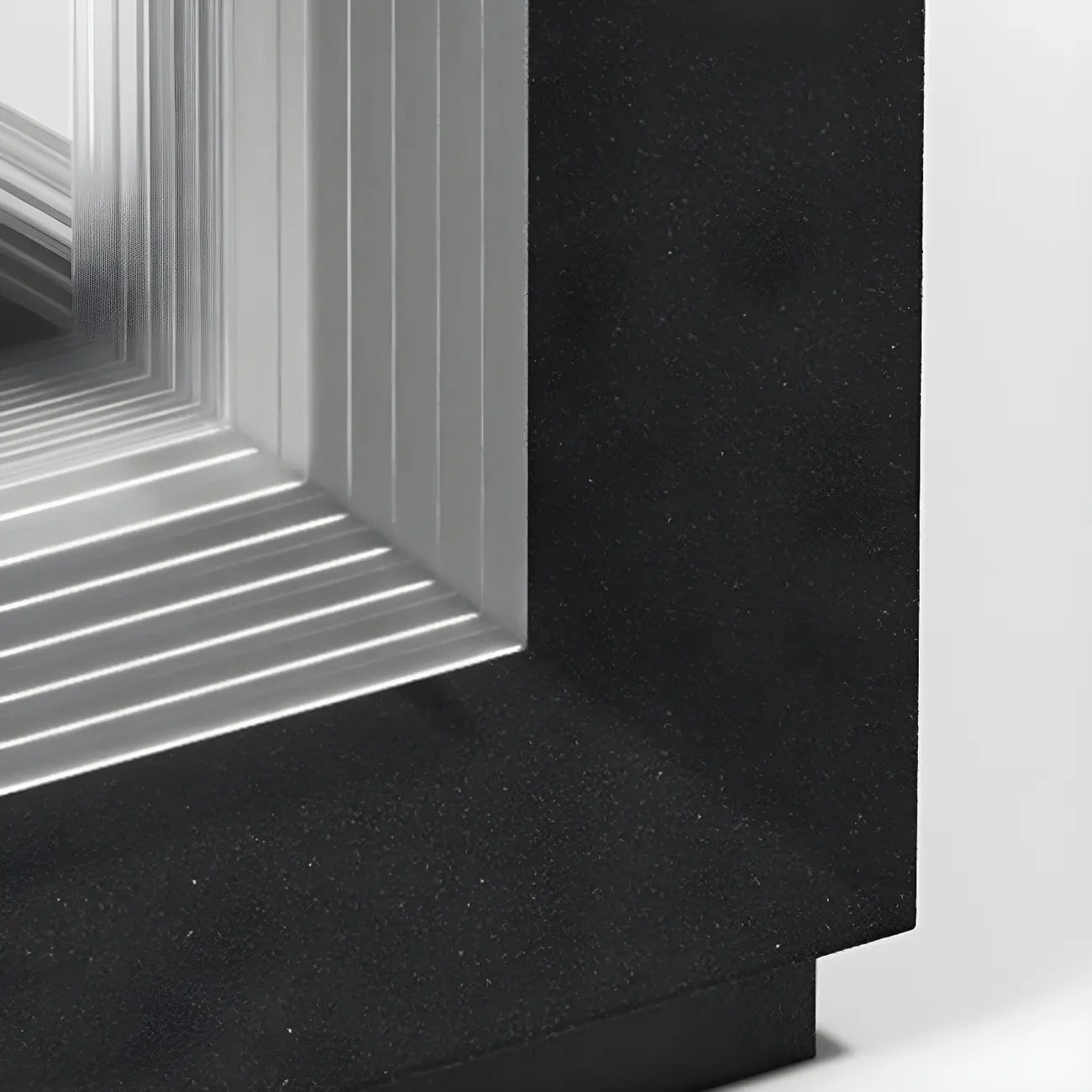 Lampe de poteau LED géométrique moderne en métal noir