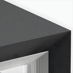 Lampe de poteau LED géométrique moderne en métal noir