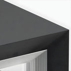 Lampe de poteau LED géométrique moderne en métal noir