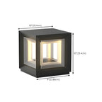 Lampe de poteau LED géométrique moderne en métal noir