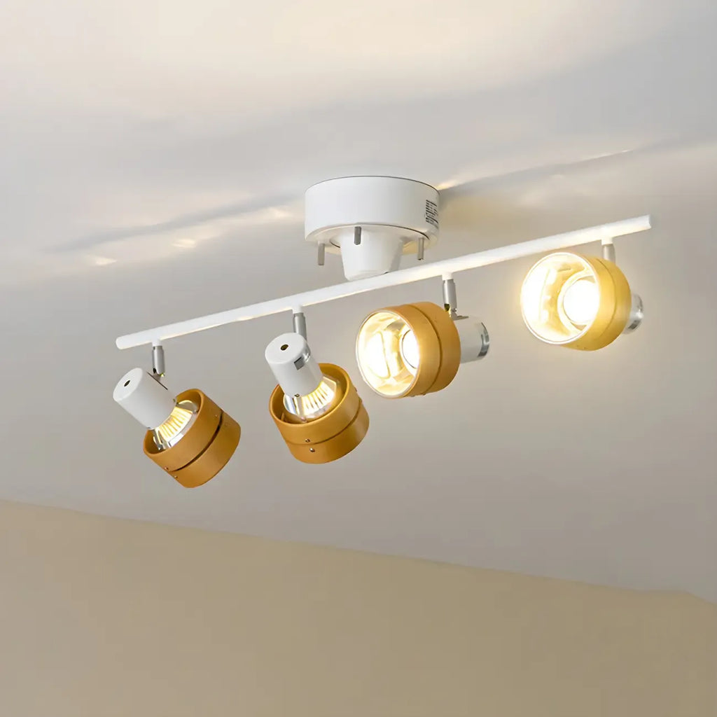 Faretto a binario LED moderno a 4 luci dimmerabile con testa regolabile