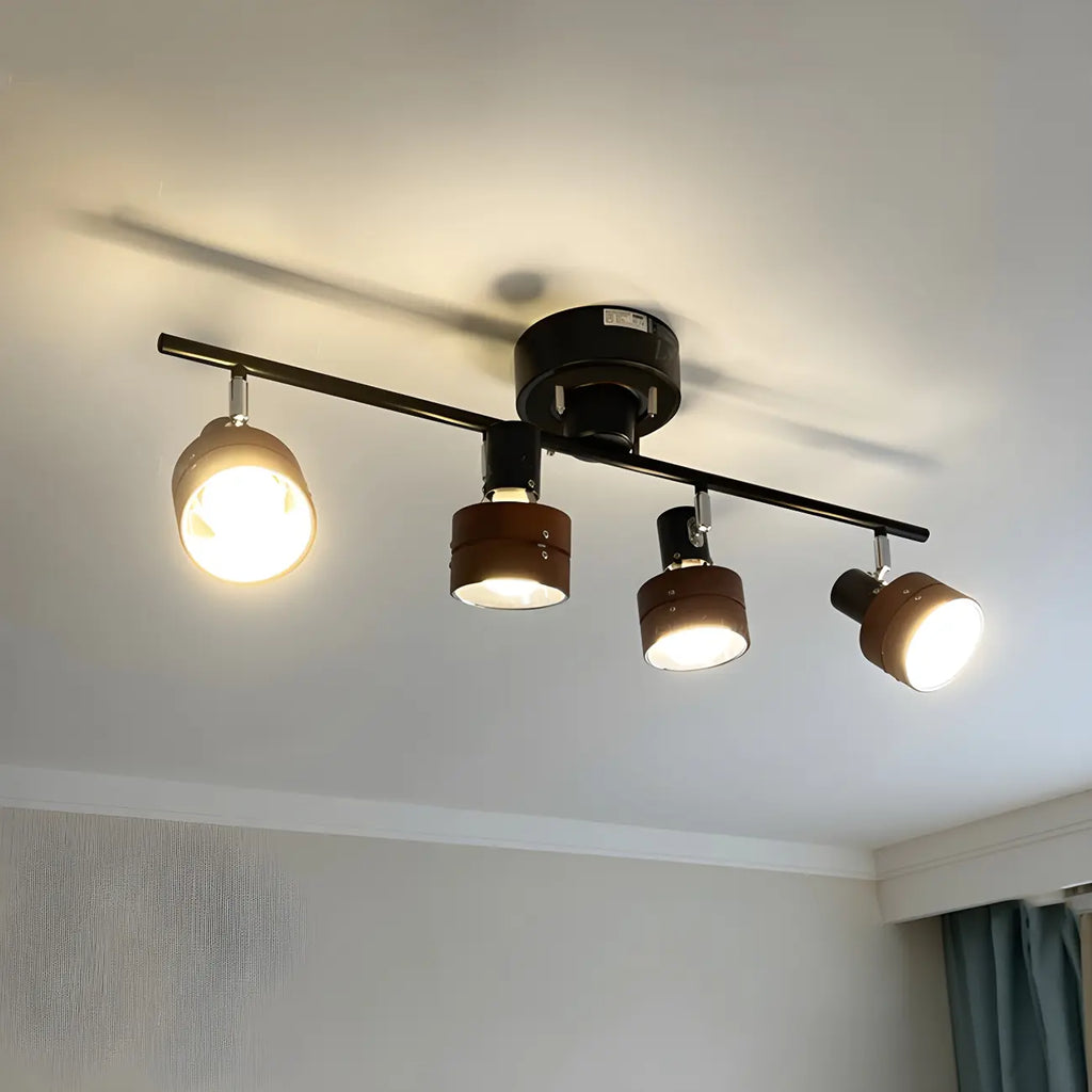 Faretto a binario LED moderno a 4 luci dimmerabile con testa regolabile