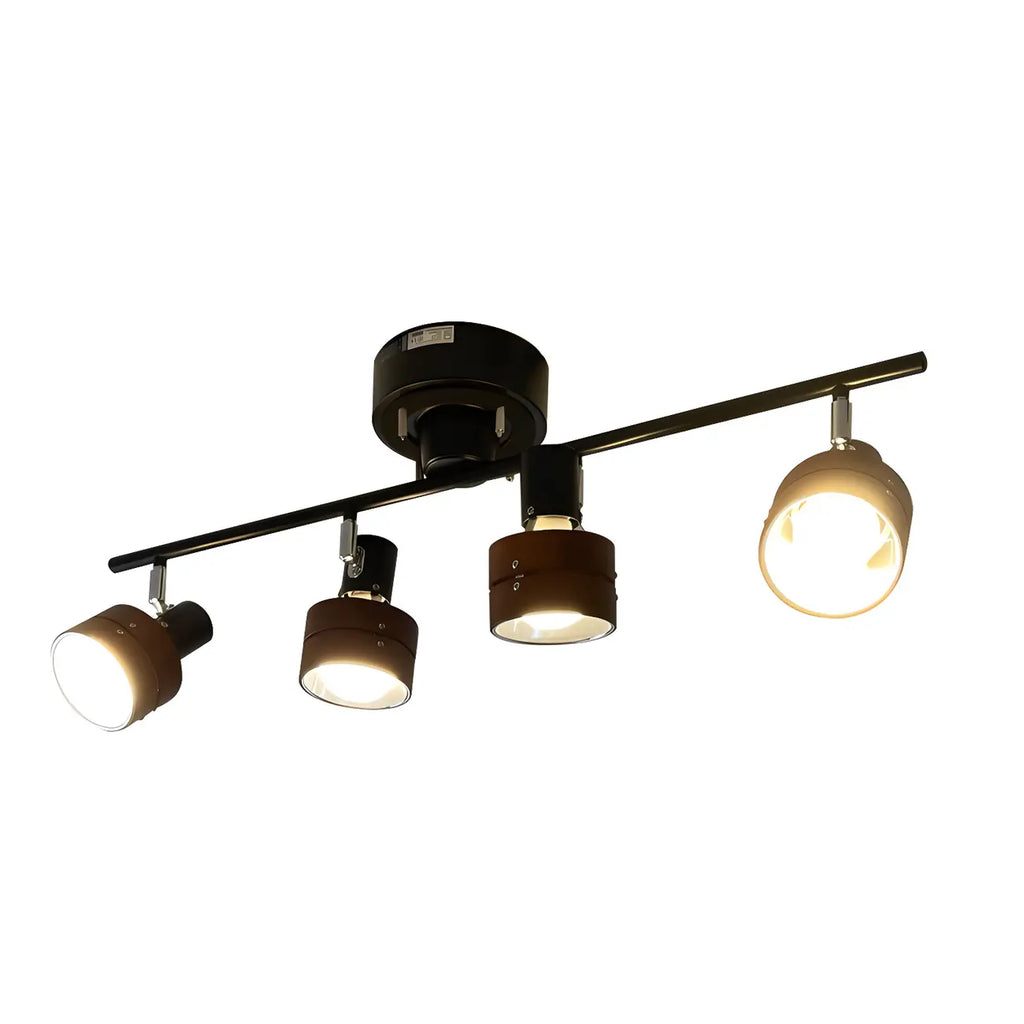 Faretto a binario LED moderno a 4 luci dimmerabile con testa regolabile