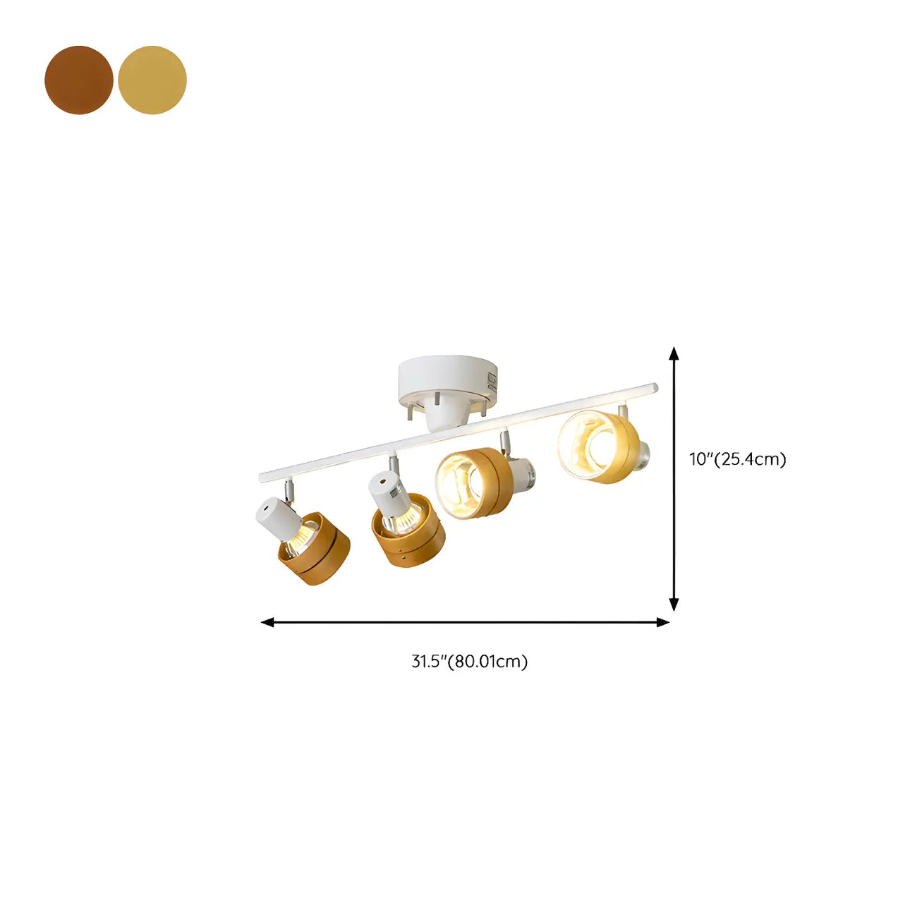 Faretto a binario LED moderno a 4 luci dimmerabile con testa regolabile