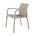 Fauteuil de salle à manger empilable toutes saisons Alissa en résine, lot de 2