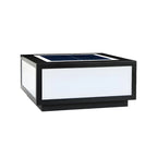 Lampes solaires d'extérieur carrées plates noires