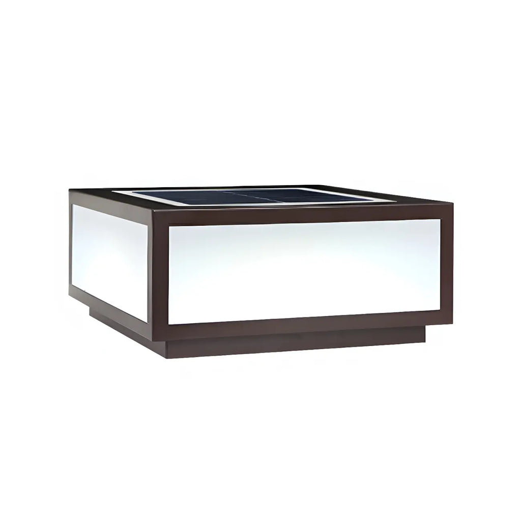 Lampes solaires d'extérieur carrées plates noires