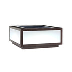 Lampes solaires d'extérieur carrées plates noires