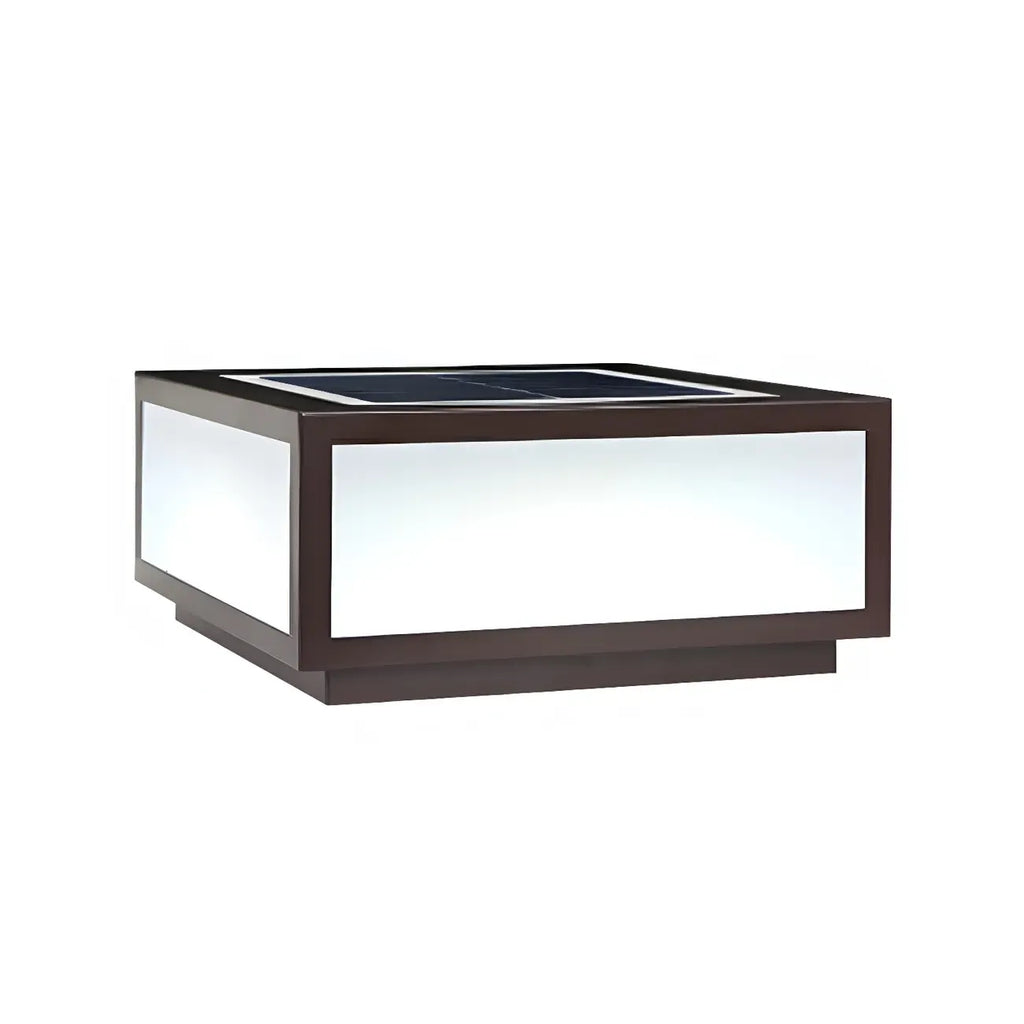 Lampes solaires d'extérieur carrées plates noires