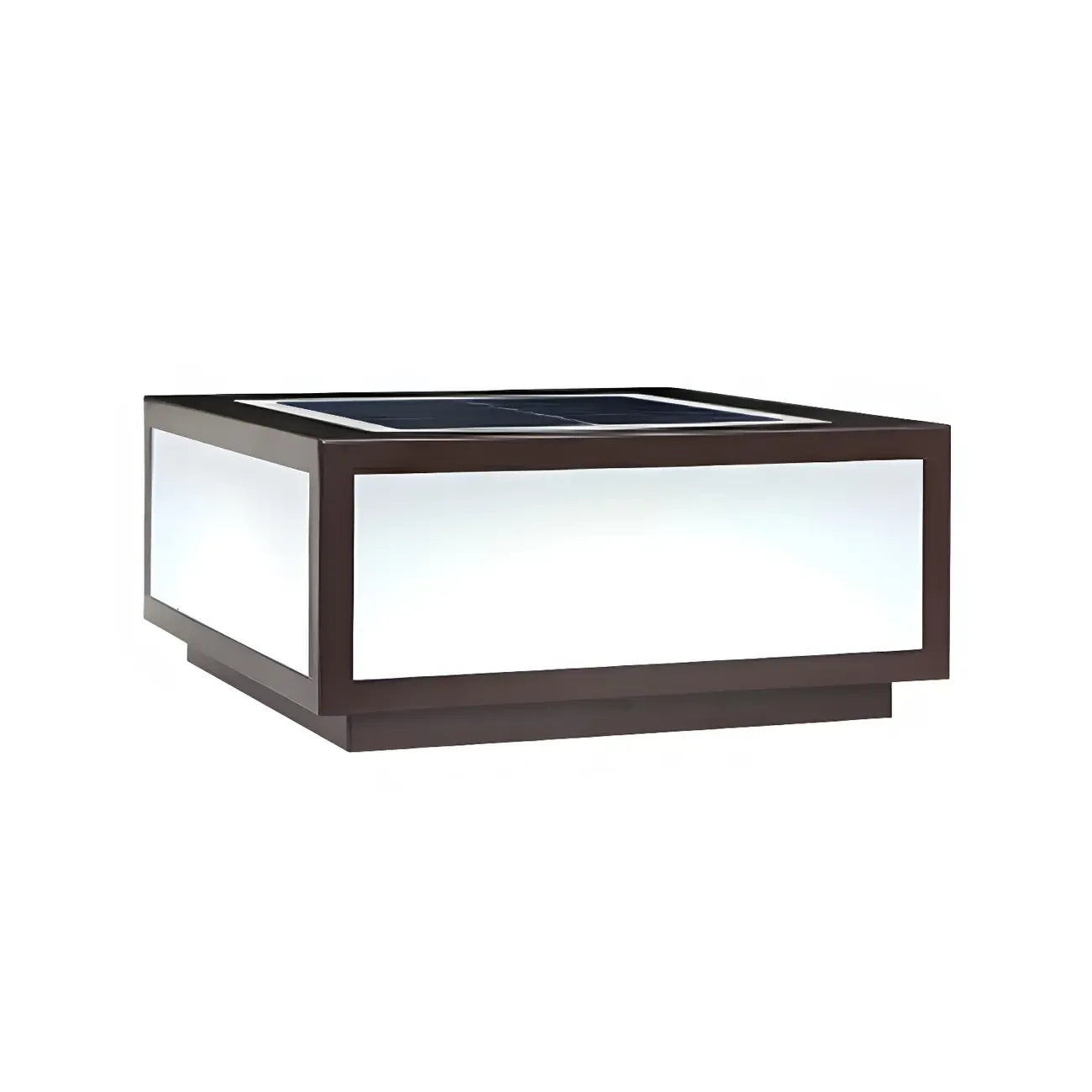 Lampes solaires d'extérieur carrées plates noires