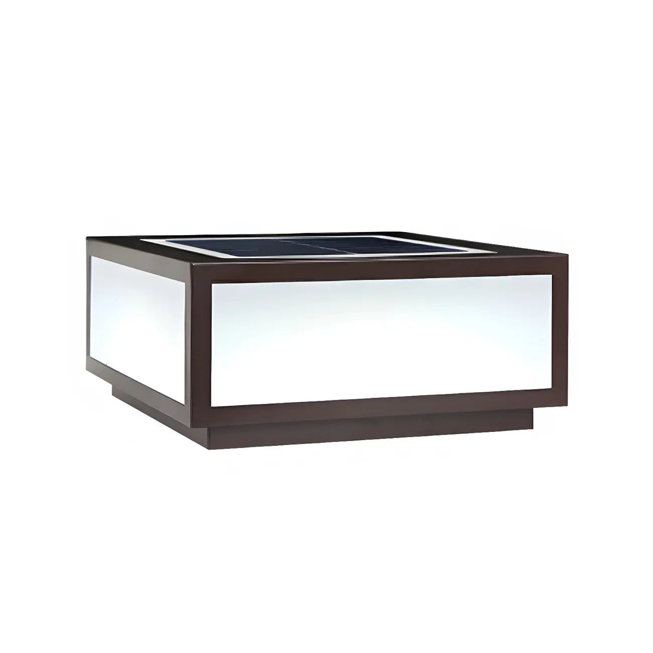Lampes solaires d'extérieur carrées plates noires