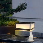 Lampes solaires d'extérieur carrées plates noires