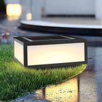 Lampes solaires d'extérieur carrées plates noires
