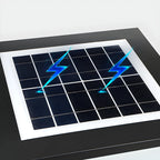 Lampes solaires d'extérieur carrées plates noires