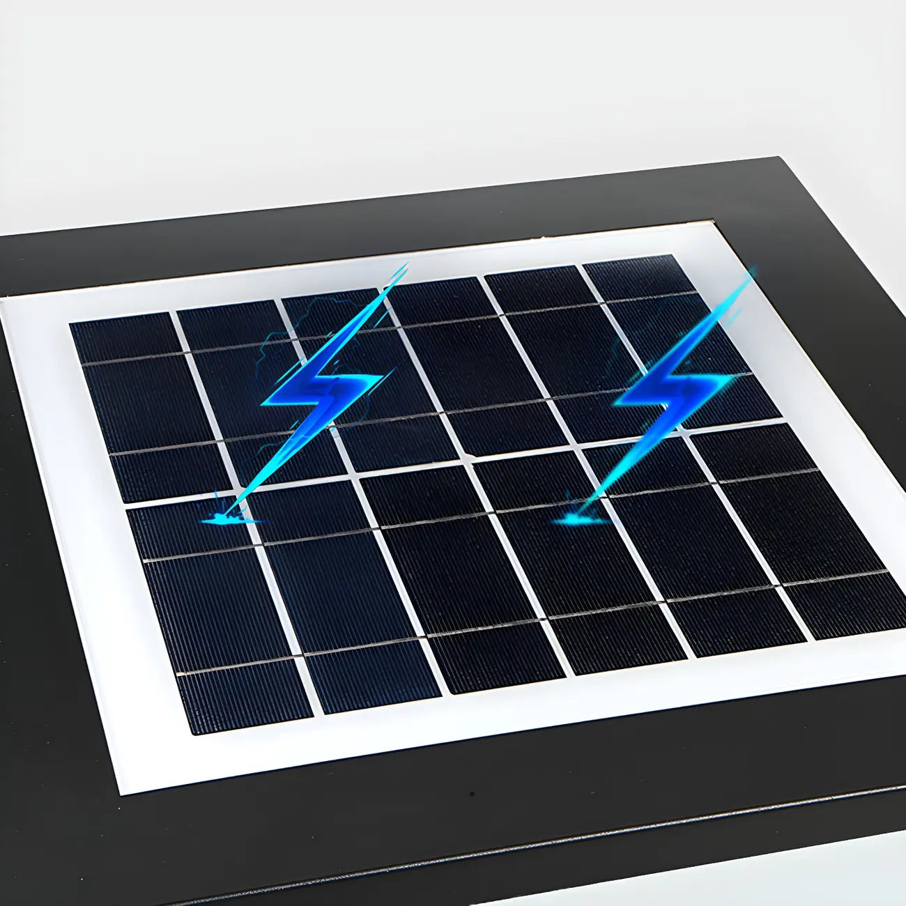 Lampes solaires d'extérieur carrées plates noires