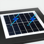 Lampes solaires d'extérieur carrées plates noires