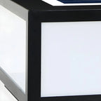 Lampes solaires d'extérieur carrées plates noires