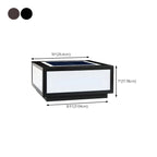 Lampes solaires d'extérieur carrées plates noires