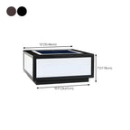 Lampes solaires d'extérieur carrées plates noires