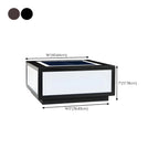 Lampes solaires d'extérieur carrées plates noires