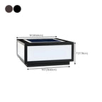 Lampes solaires d'extérieur carrées plates noires
