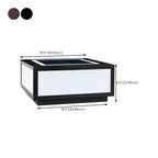 Lampes solaires d'extérieur carrées plates noires