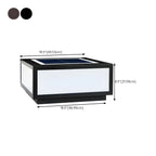 Lampes solaires d'extérieur carrées plates noires
