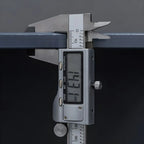Étagère en bambou gris, vitrine avec porte en acrylique