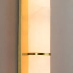 Applique murale moderne cylindrique à LED couleur or pierre