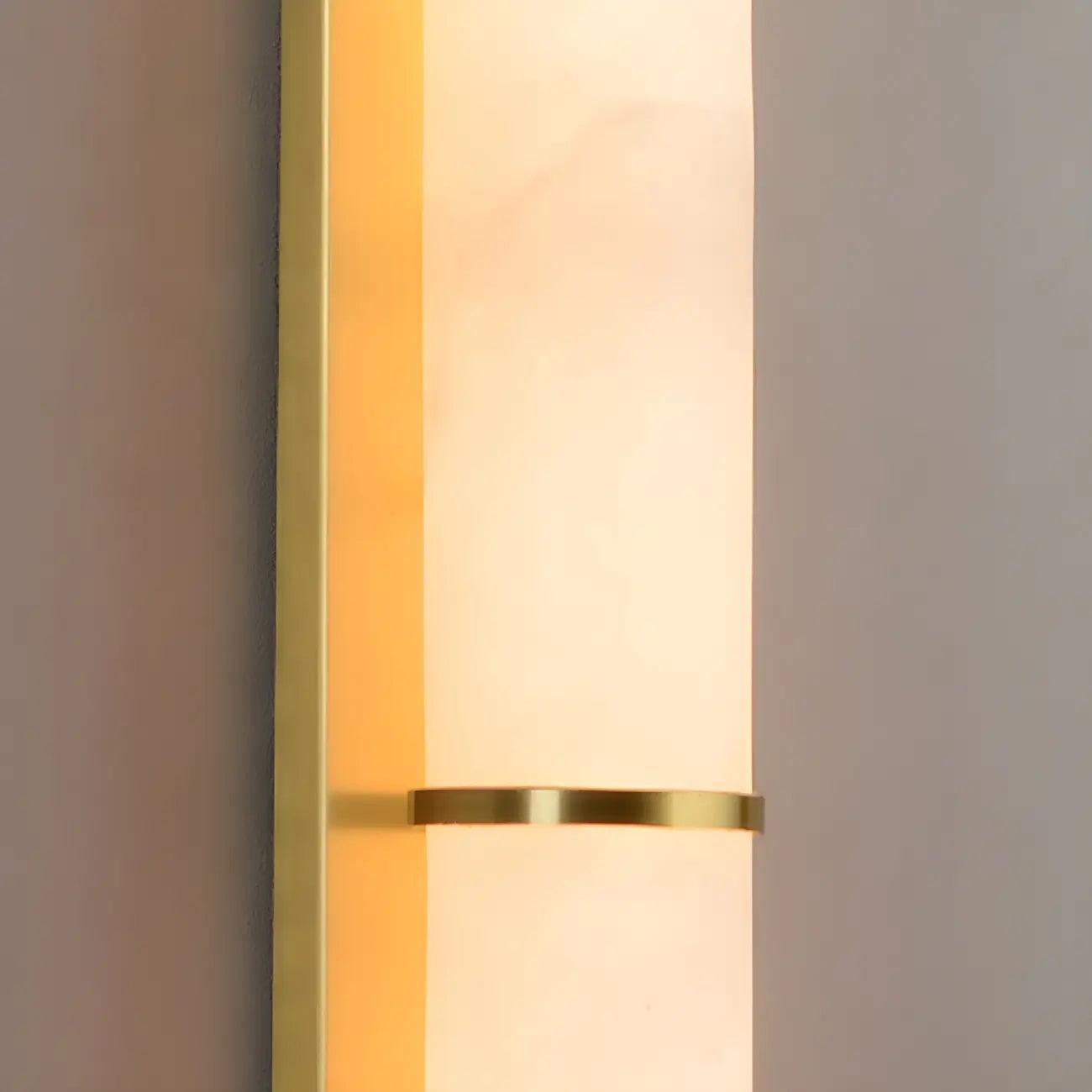 Applique murale moderne cylindrique à LED couleur or pierre