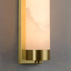 Applique murale moderne cylindrique à LED couleur or pierre