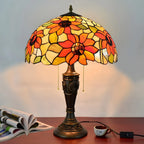Lampe de table HomeyFad à 2 lumières avec dôme en verre et acier inoxydable de style vintage