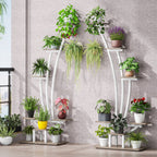 Support pour plantes d'intérieur, étagère à fleurs à 6 niveaux pour jardin - Lot de 2