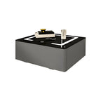 Table de chevet moderne suspendue avec plateau en pierre et tiroir